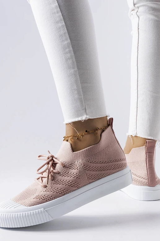 Sapatos rosa de material elástico,... Sapatos rosa de material elástico,...