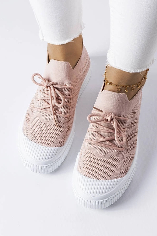 Sapatos rosa de material elástico,... Sapatos rosa de material elástico,...