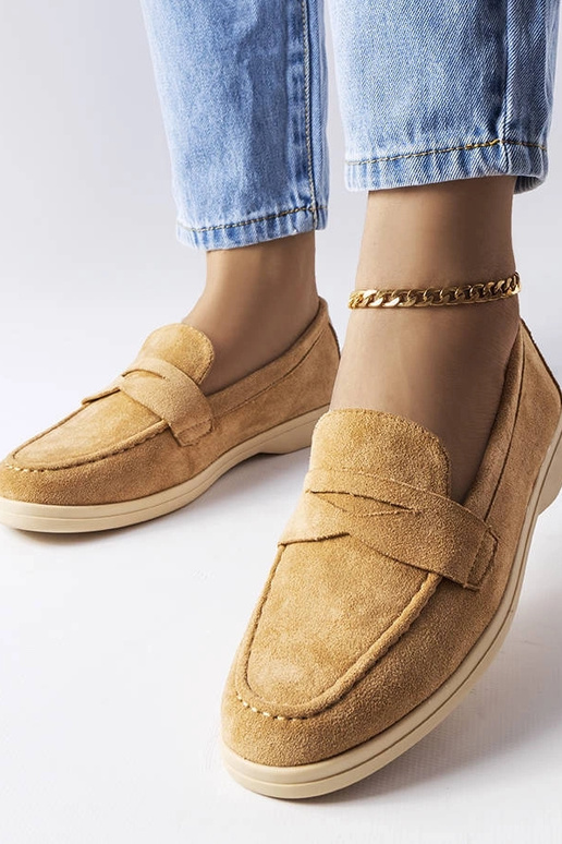 Ballets de camurça sintética bege...