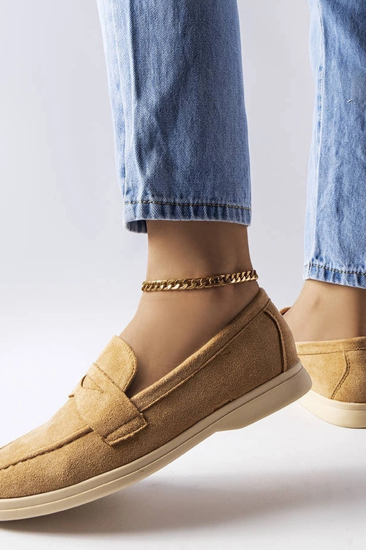 Ballets de camurça sintética bege...