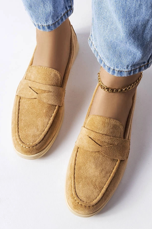 Ballets de camurça sintética bege...