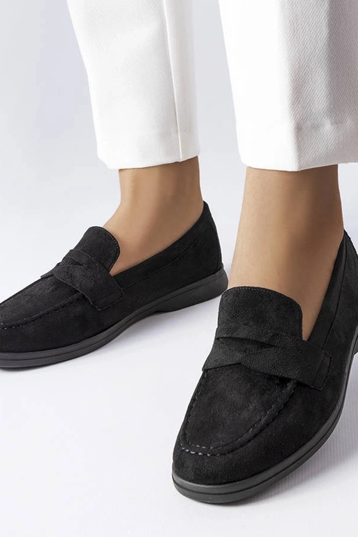 Ballets pretos de camurça sintética...