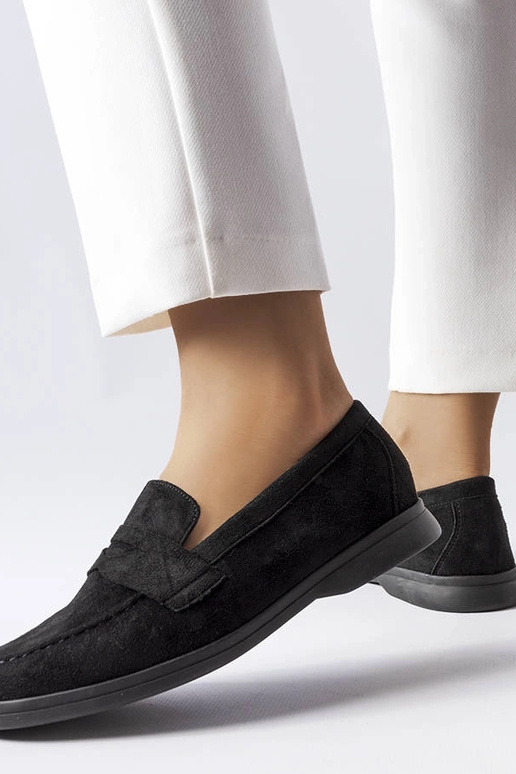 Ballets pretos de camurça sintética...