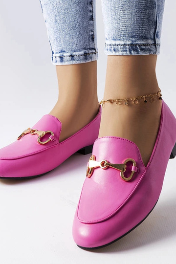 Mocassim rosa com fivela Philip