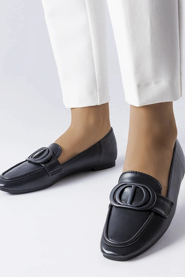 Mocassim Poissonnier Preto Fivela