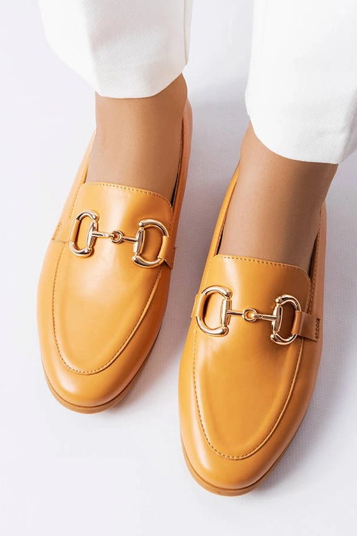 Mocassins marrons com salto baixo,...