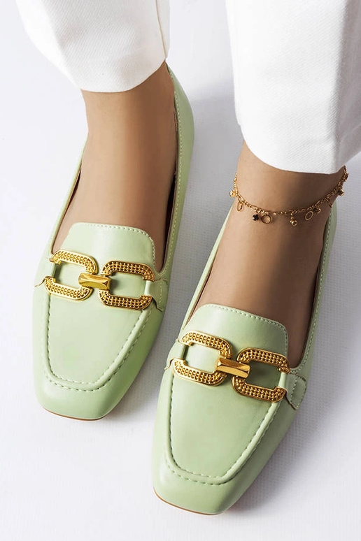 Mocassins verdes com fivela Rousseau