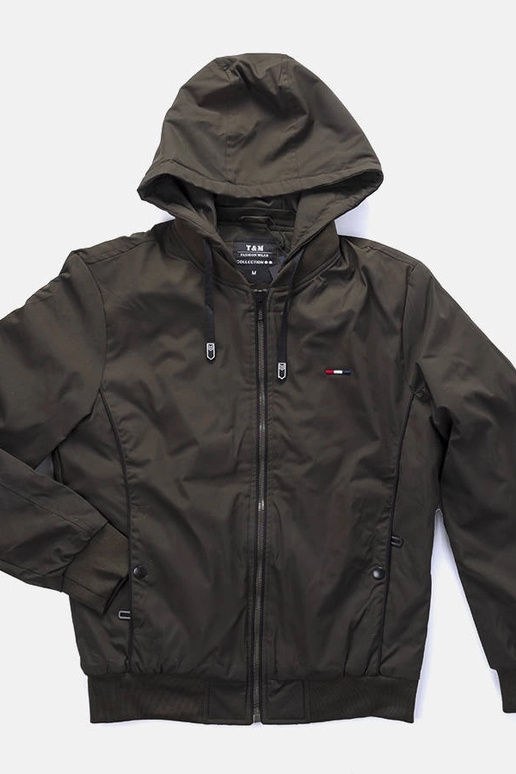 Jaqueta corta-vento com capuz...