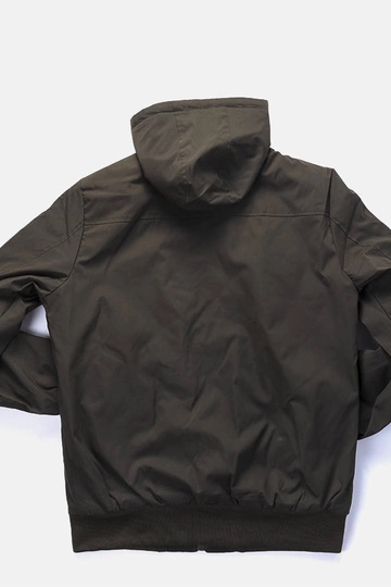 Jaqueta corta-vento com capuz Duplessis masculina verde 2