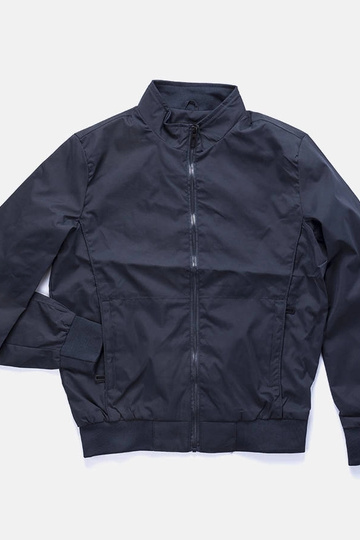 Casaco masculino azul marinho Desroches com gola alta