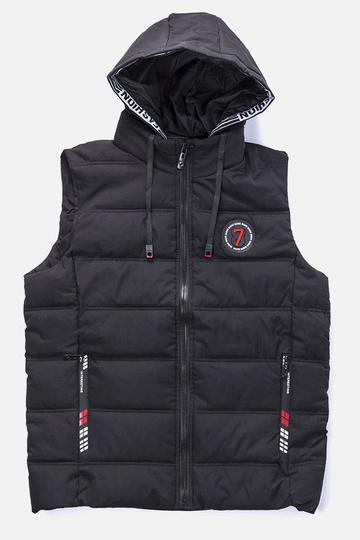 Colete acolchoado preto masculino Allaire