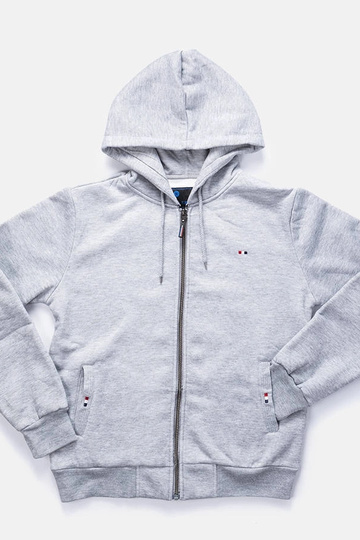 Moletom com capuz cinza claro masculino Guerin