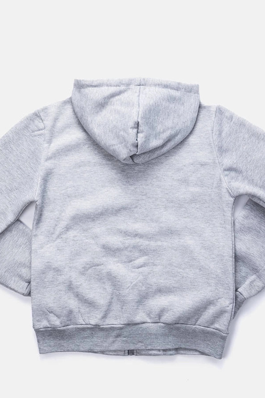 Moletom com capuz cinza claro...