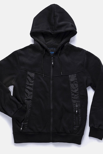 Moletom masculino preto Astolpho com capuz quente