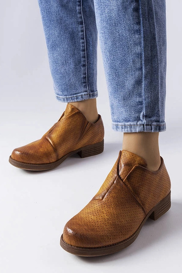 Botas Seymour Brown Slip-On Openwork Meia-Botas