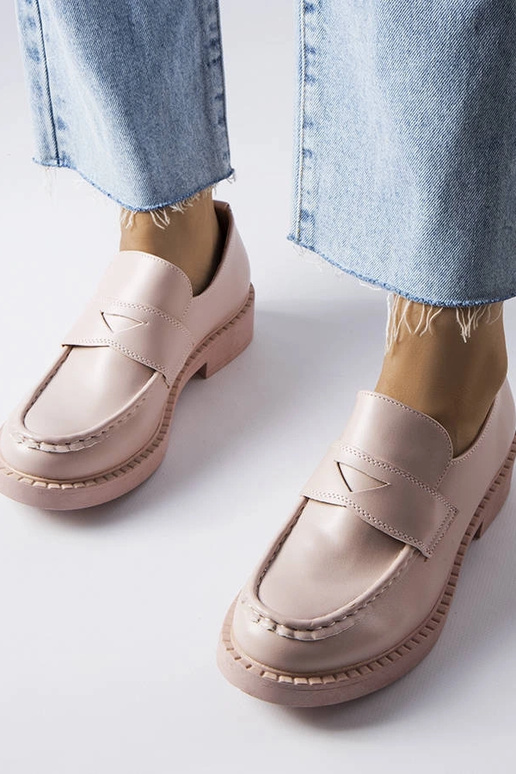 Mocassins Élodie elegantes cor-de-rosa