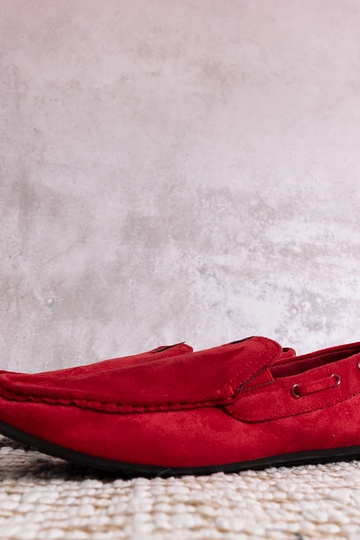 Mocassins masculinos vermelhos, "Nashville"