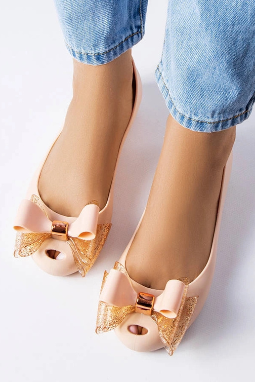 Sapatilha Melissa bege com laço Jerome