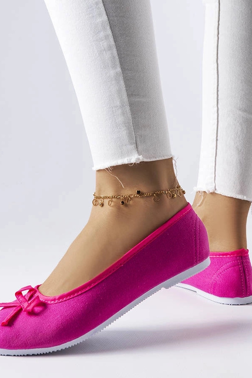 Sapatilhas de balé em tecido rosa...