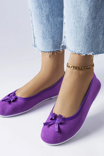 Sapatilhas de balé de tecido roxo Gendron