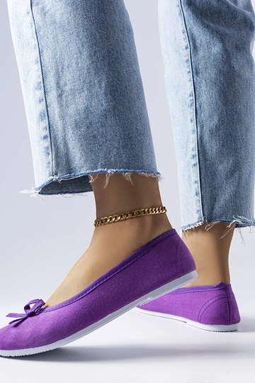 Sapatilhas de balé de tecido roxo Gendron 2