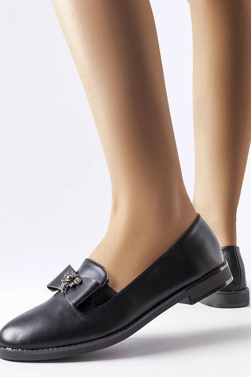 Mocassim decorativo preto Ila