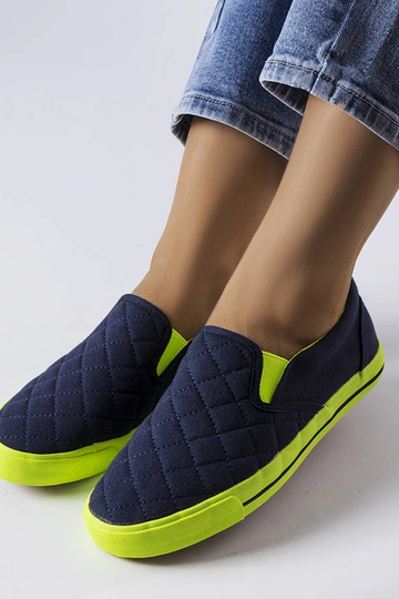 Tênis Balsamo Navy Quilted Slip-On 2