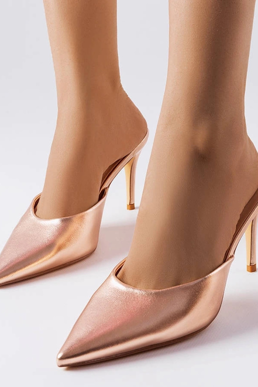 Mules de salto alto Gold Drainer