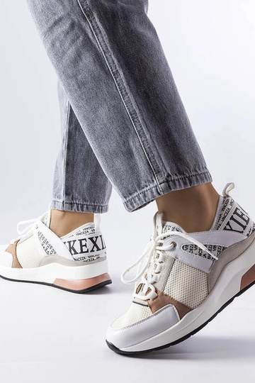 Tênis Vinceza branco e rosa 2