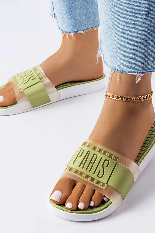 Chinelos Paris de borracha verde