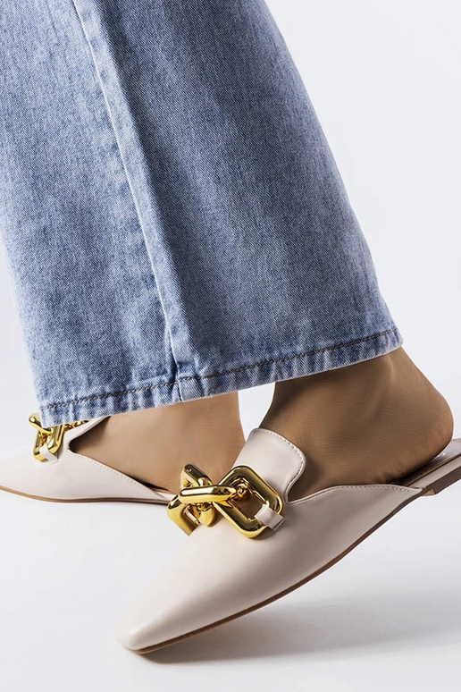 Slides de corrente bege Hickory