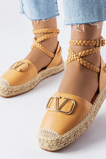 Espadrilhas marrons com cadarço, "Parent"