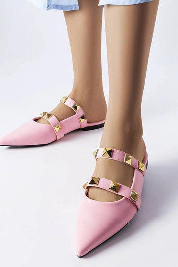 Chinelo Ruckman bico fino rosa 2