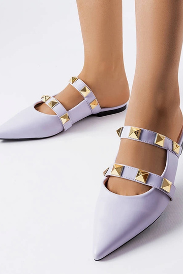 Mulas Ruckman com tachas roxas