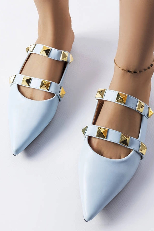 Mulas Ruckman com tachas azuis