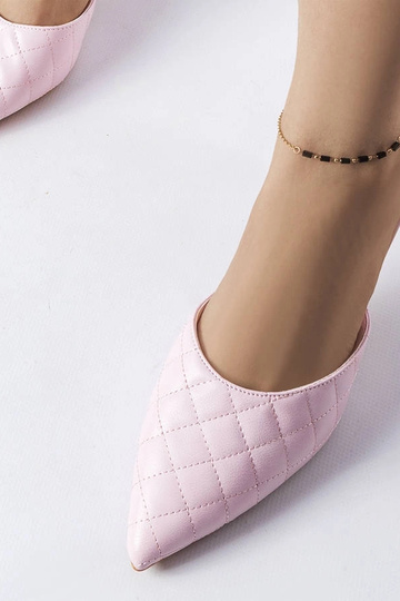 Slip-Ons acolchoados rosa com salto agulha da Lambert 2