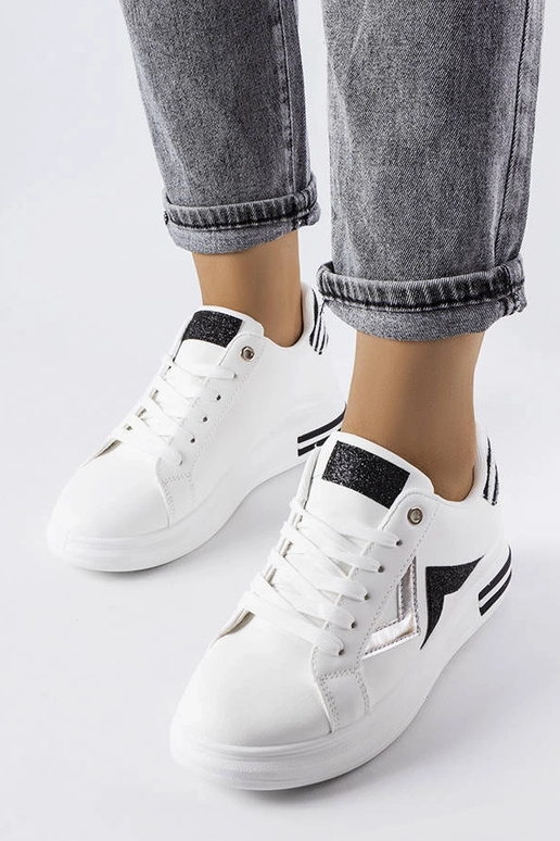 Tênis plataforma Monty preto e branco