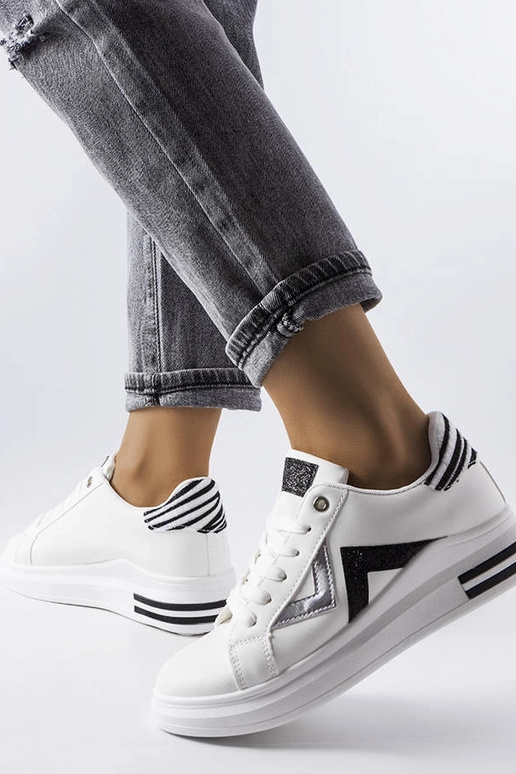 Tênis plataforma Monty preto e branco