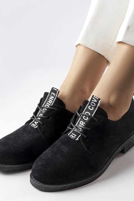 Ballets pretos de camurça sintética...