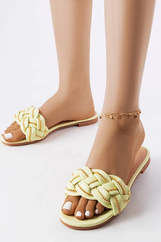 Chinelos Correra verdes elegantes