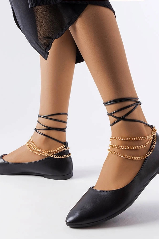 Bailarinas pretas com fecho...