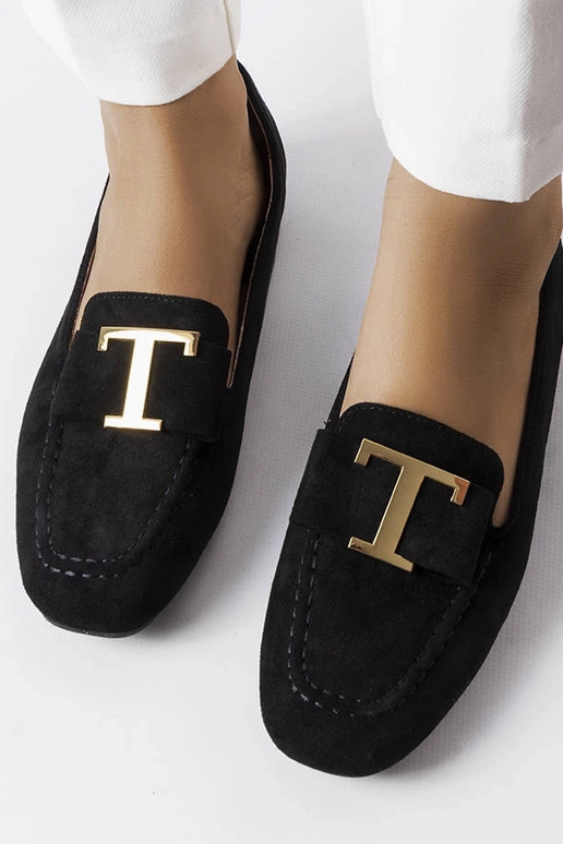 Ballets pretos de camurça sintética...