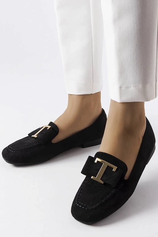 Ballets pretos de camurça sintética...