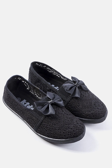 Bailarinas infantis pretas em estilo vazado, "Bubby" 2