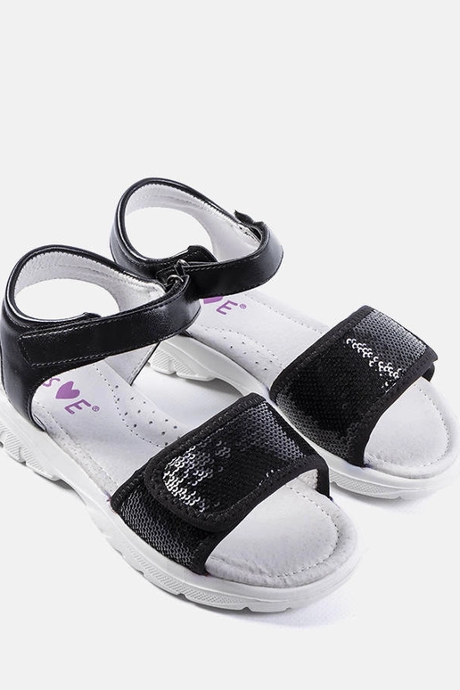 Sandálias pretas infantis Grenier