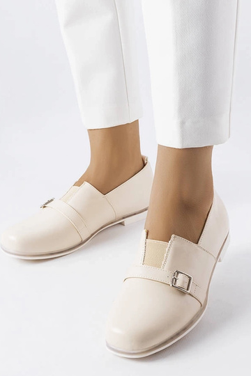 Sapatos bege com palmilha de couro, "Felosa"