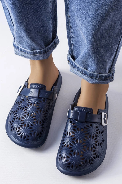 Chinelos Peverell de borracha azul...