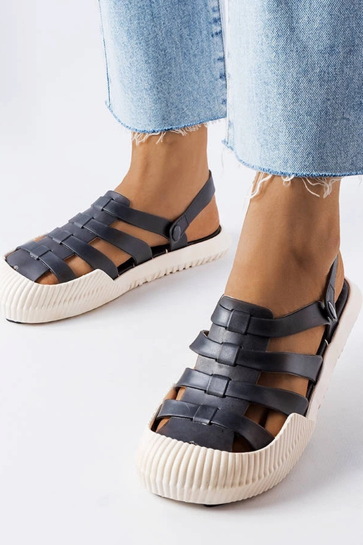 Sandálias Canton de Borracha Preta