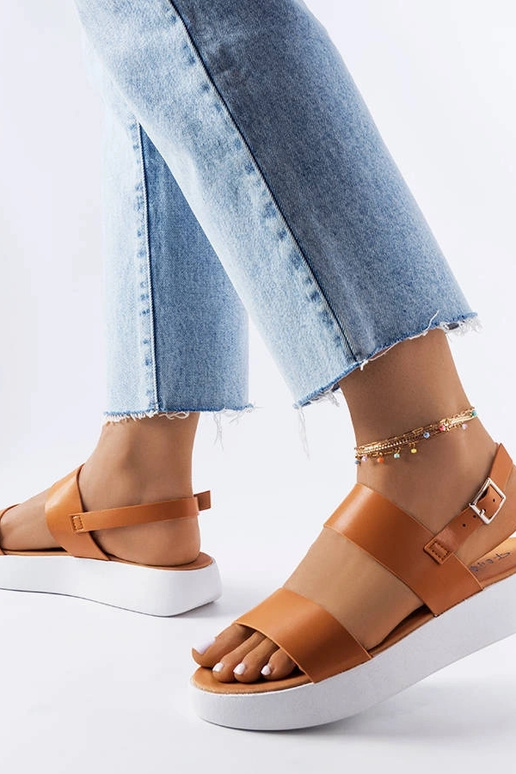 Sandálias plataforma Isaac marrom