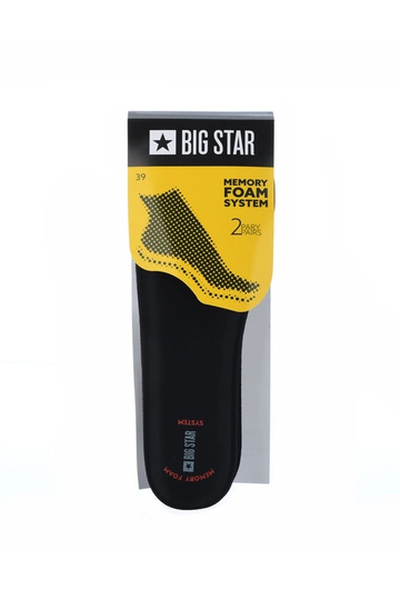 Palmilhas Big Star Memory Foam Pretas 2